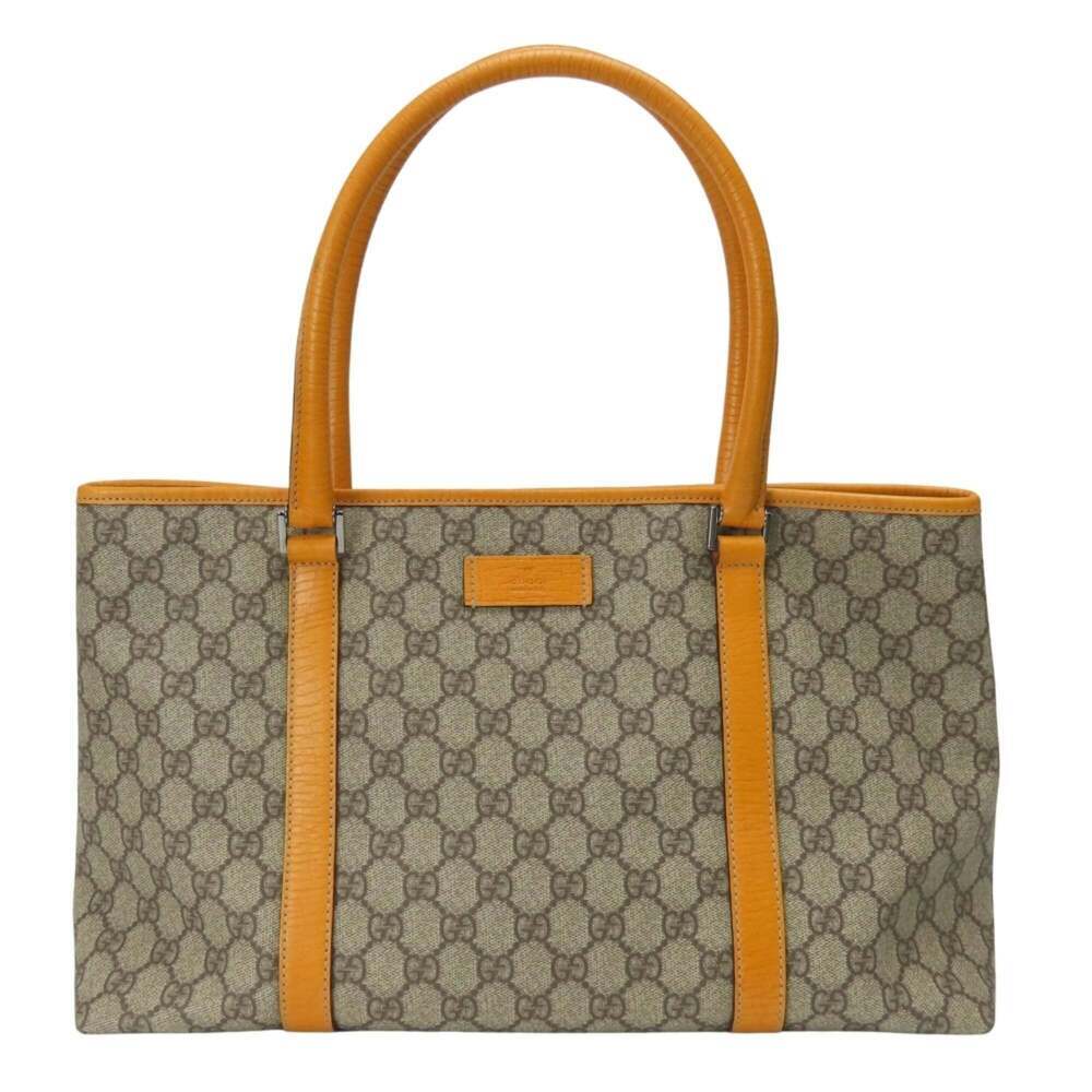 GUCCI Cream Leather Tote Bag